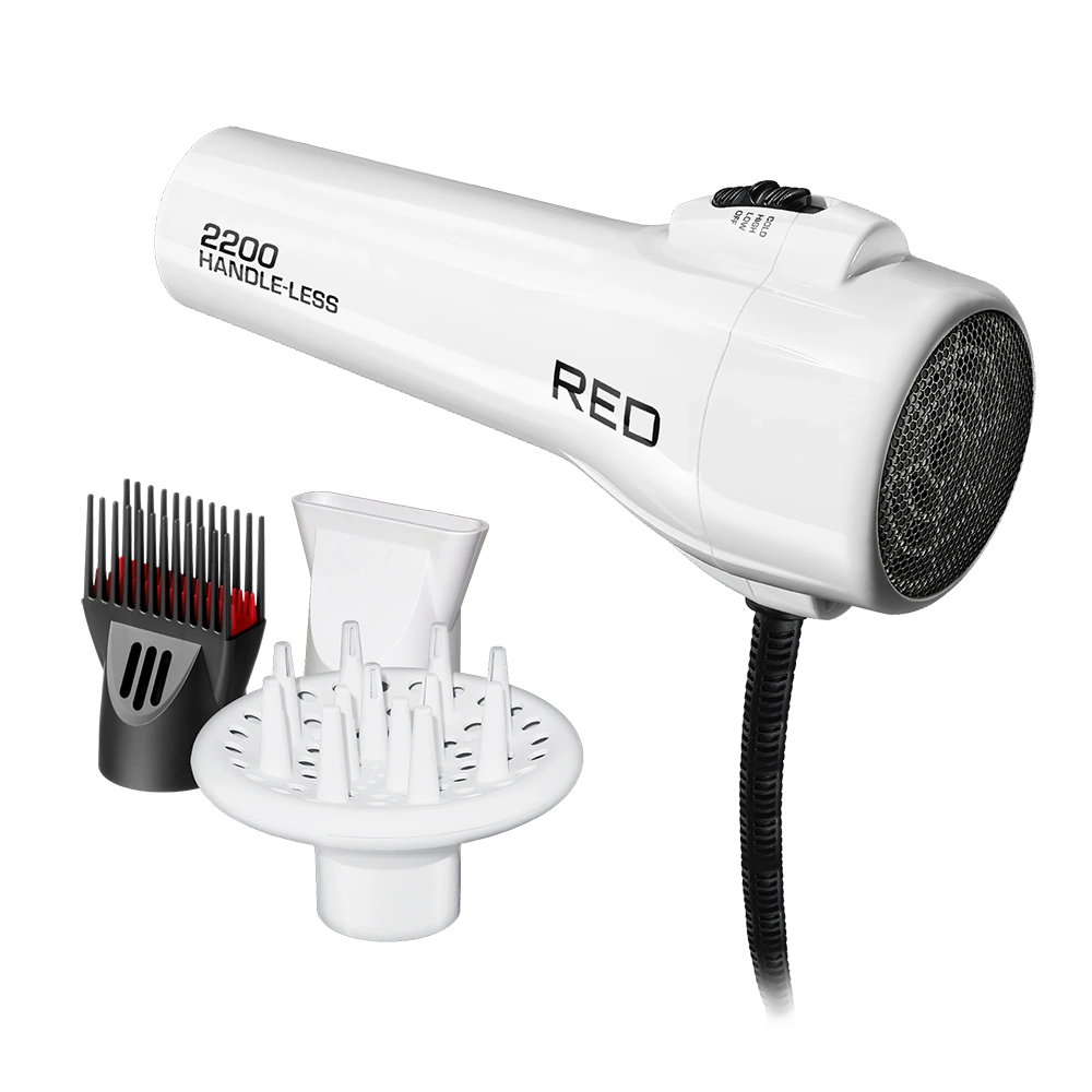 RED by KISS Handle-Less 2200W Ceramic Tourmaline Hair Dryer, Frizz