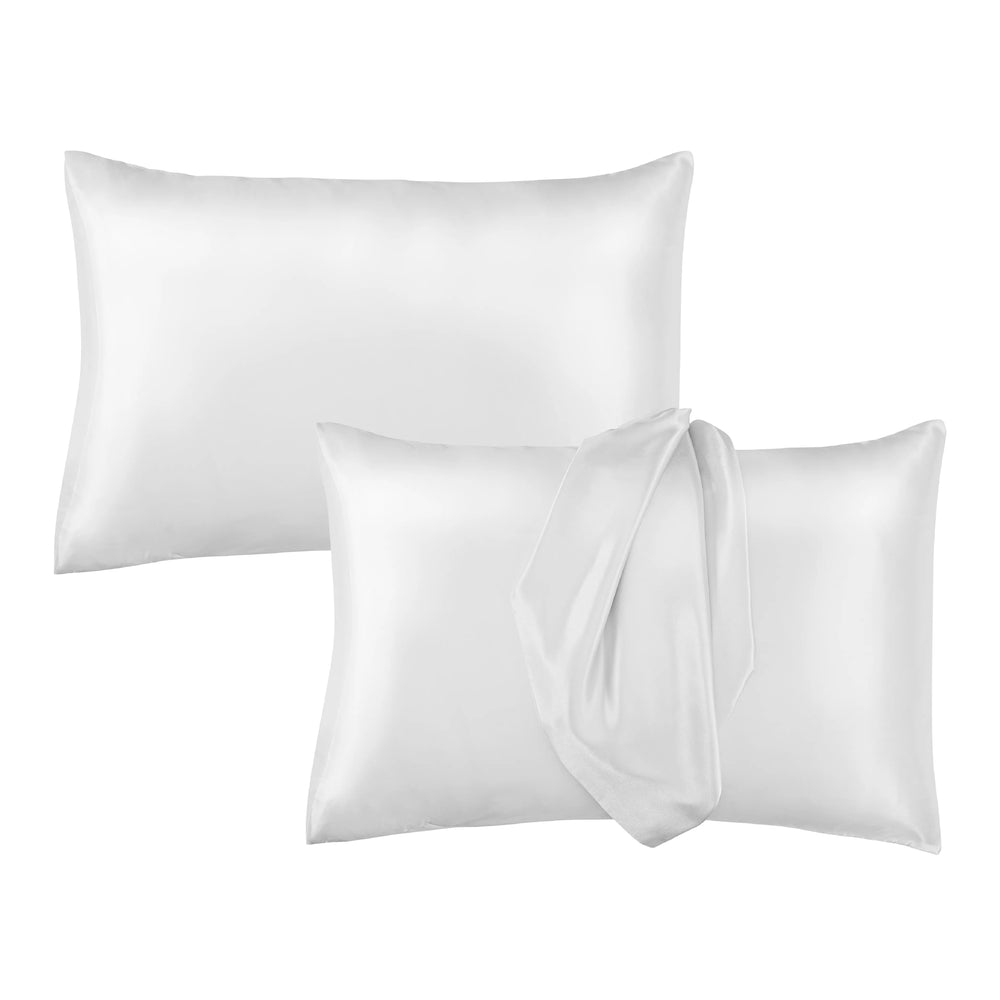 Satin Pillowcase Set of 2 – Standard Size 20” x 26”__Pure White