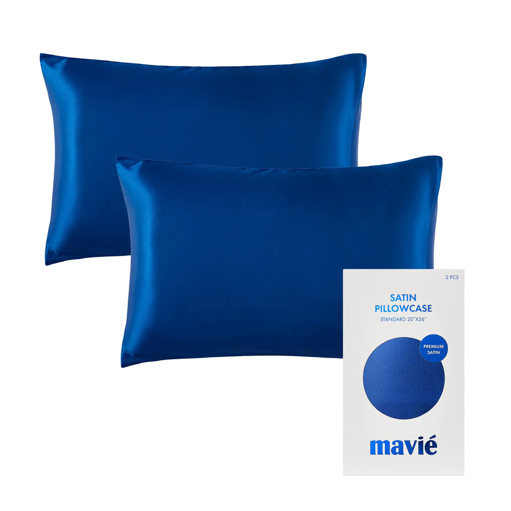 Satin Pillowcase Set of 2 – Standard Size 20” x 26”__Navy