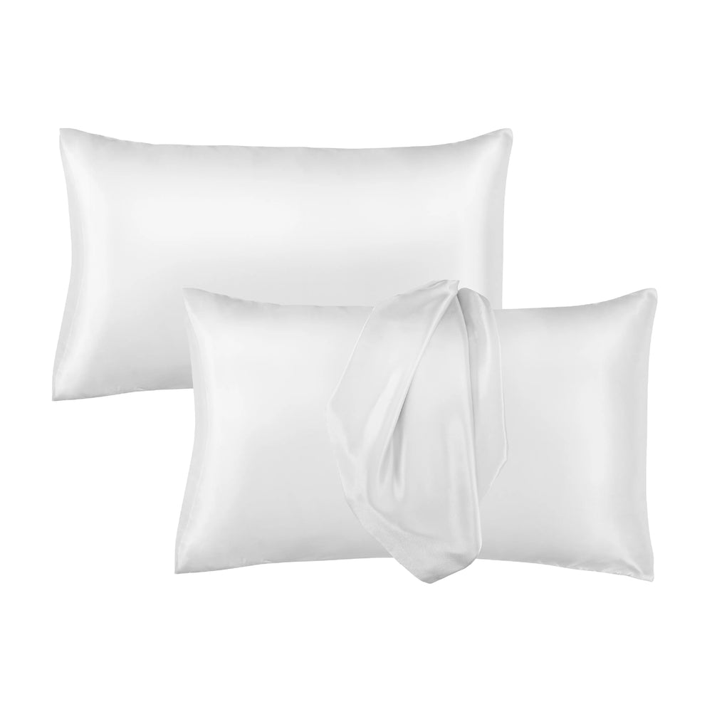 Satin Pillowcase Set of 2 – Queen Size 20" x 30"__Pure White