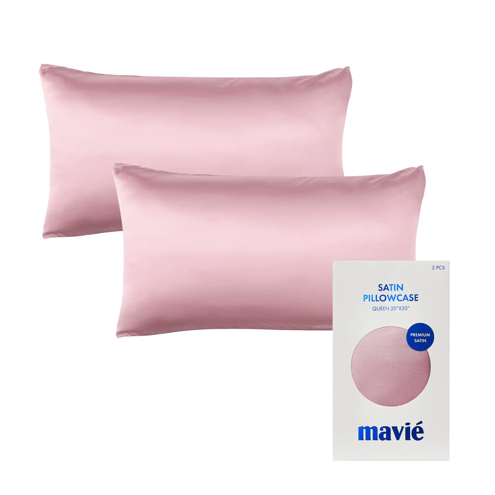 Satin Pillowcase Set of 2 – Queen Size 20" x 30"__Pink