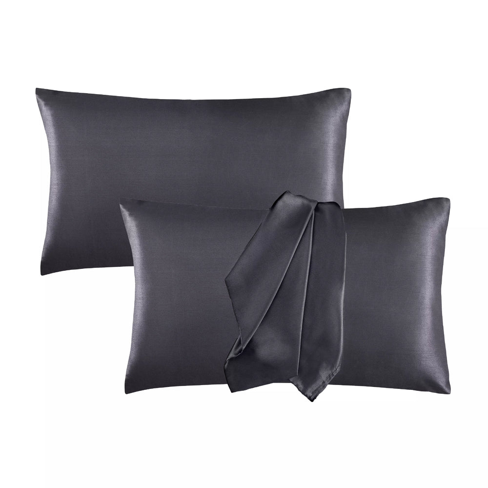 Satin Pillowcase Set of 2 – Queen Size 20" x 30"__Dark Grey