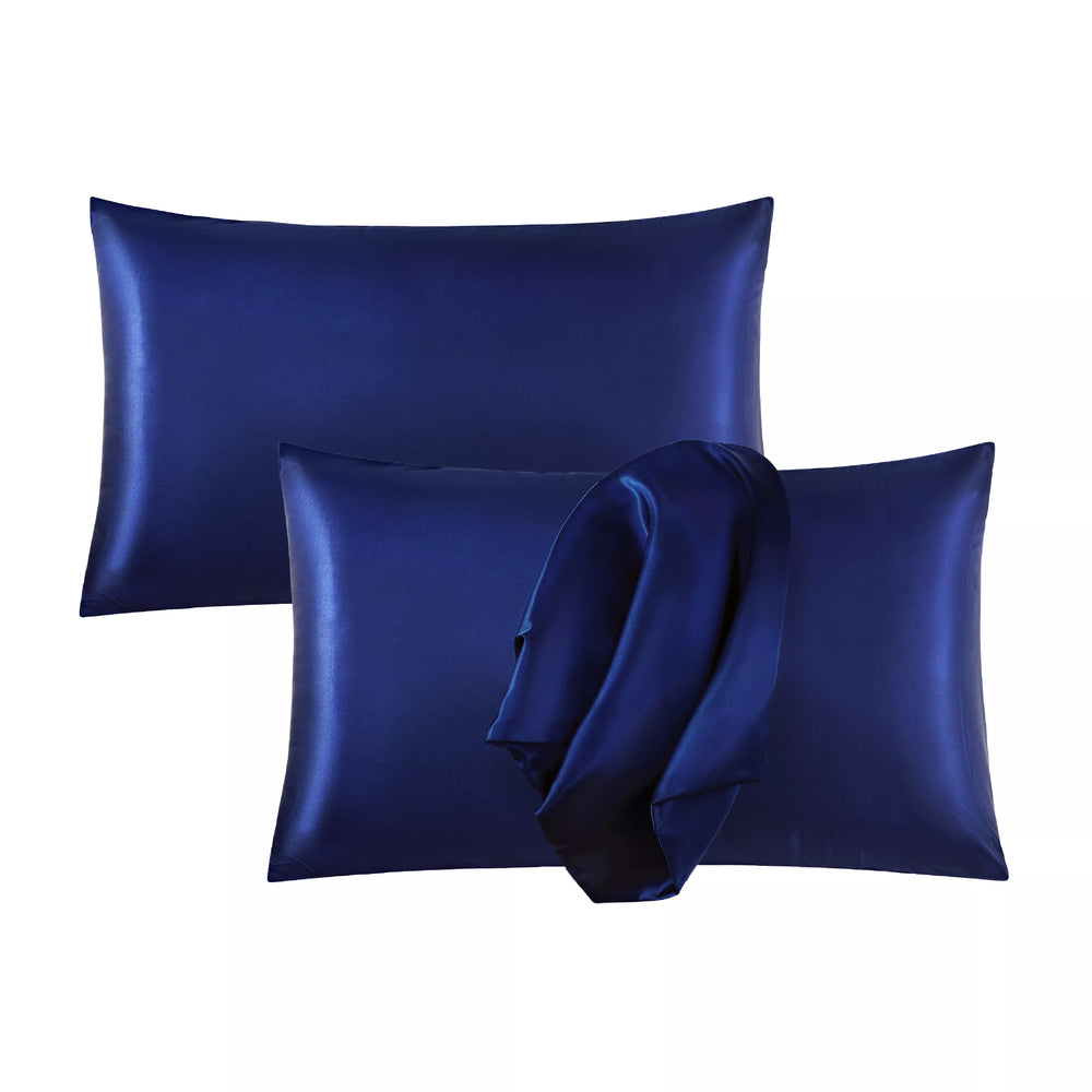 Satin Pillowcase Set of 2 – Queen Size 20" x 30"__Moon Indigo