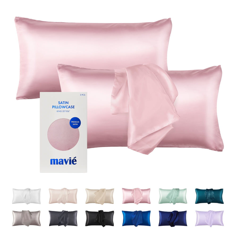 Satin Pillowcase Set of 2 – King Size 20" x 36"__Pink