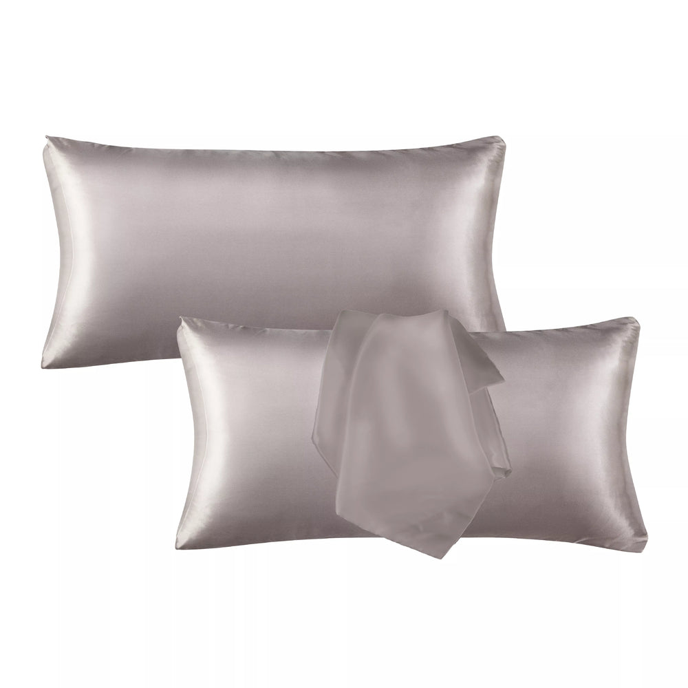 Satin Pillowcase Set of 2 – King Size 20" x 36"__Silver Grey