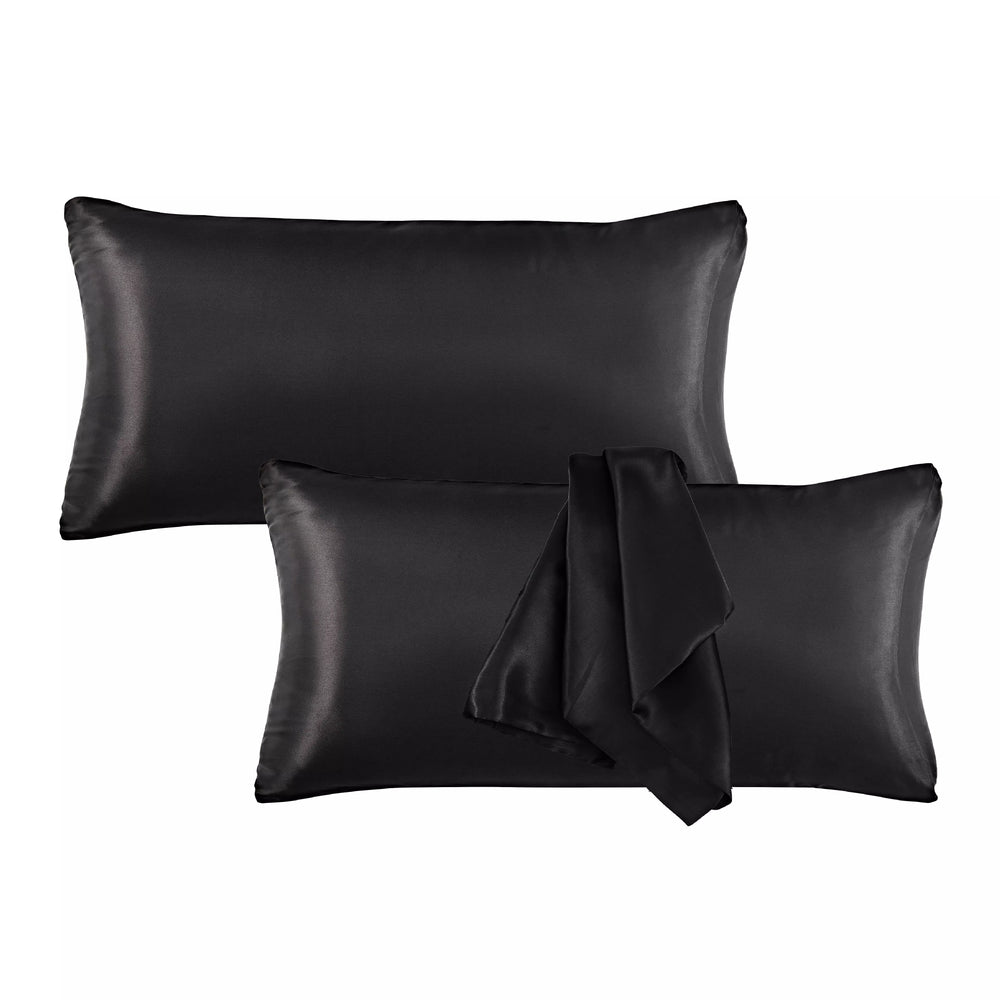 Satin Pillowcase Set of 2 – King Size 20" x 36"__Black