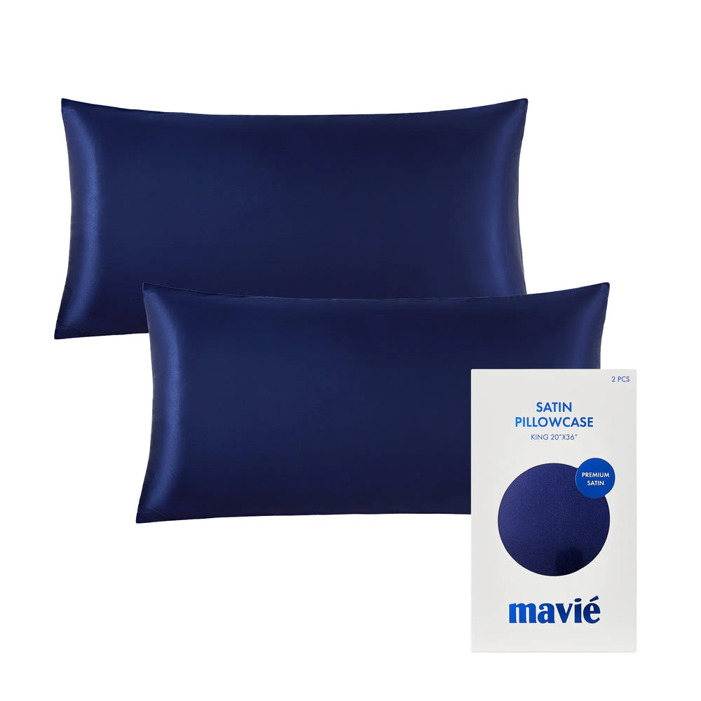 Satin Pillowcase Set of 2 – King Size 20" x 36"__Moon Indigo