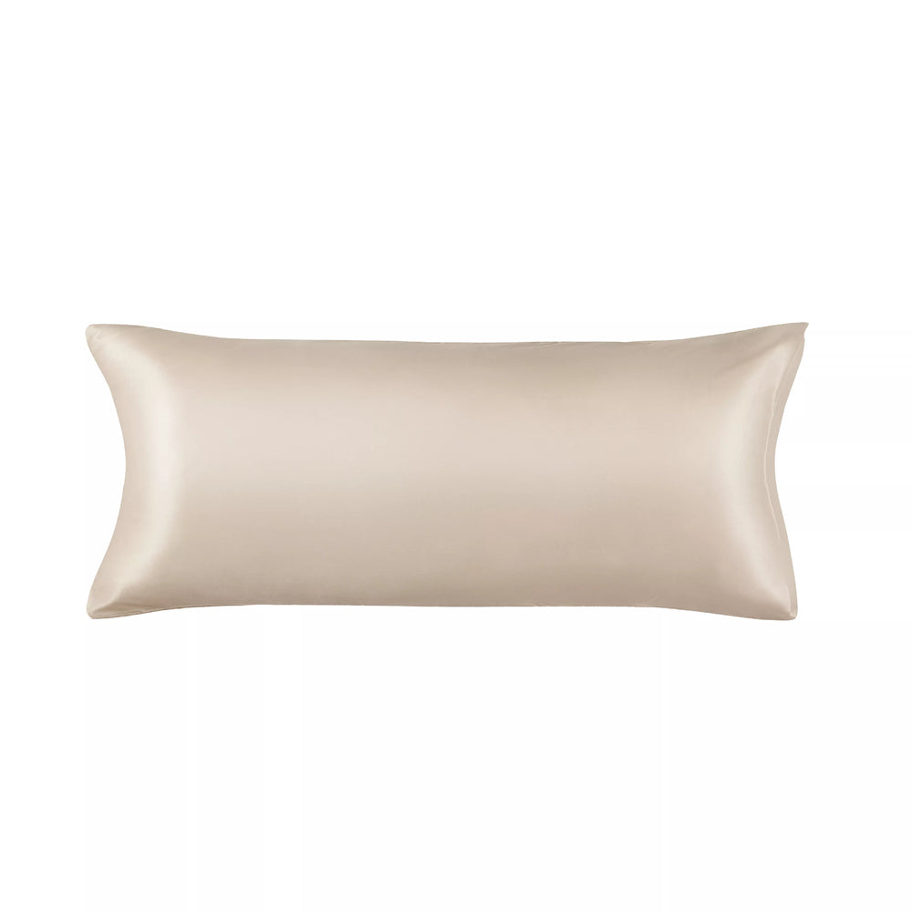 Satin Body Pillowcase 20" x 54" - Silky Soft Long Pillow Cover with Envelope Closure__Taupe