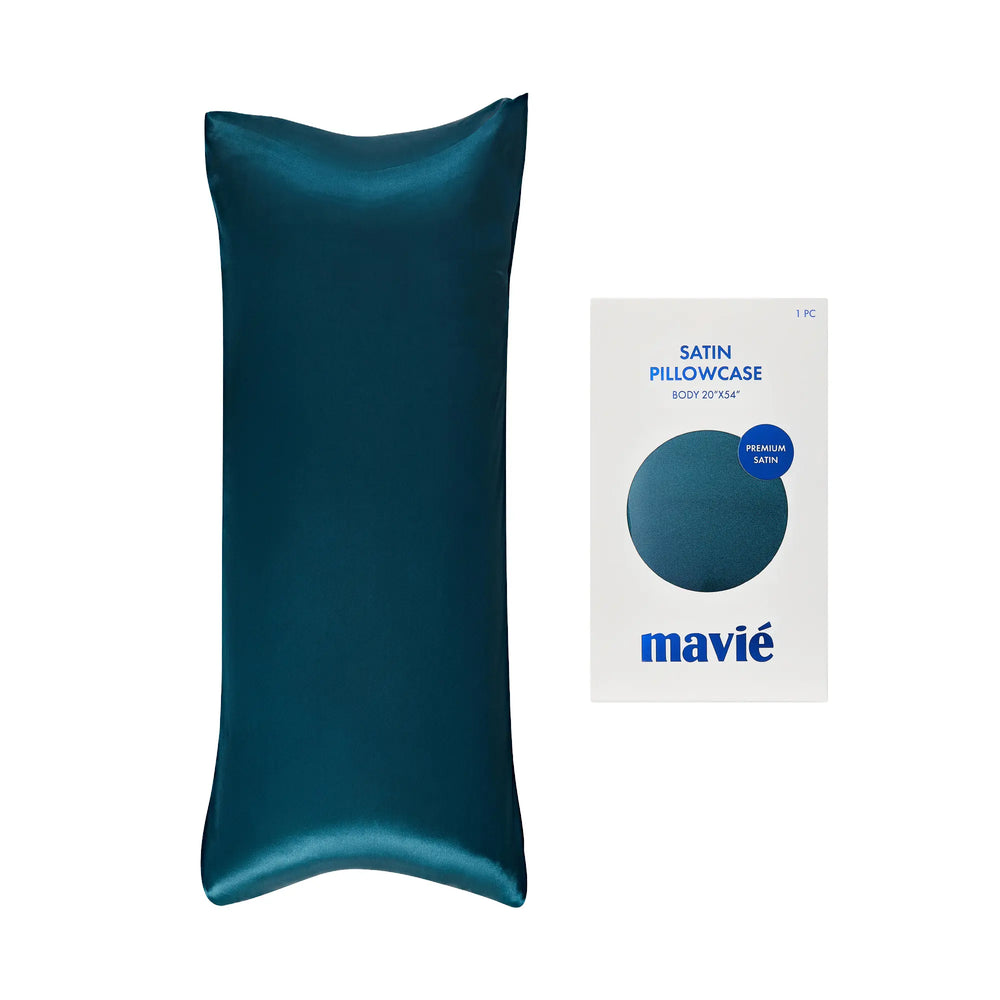 Satin Body Pillowcase 20" x 54" - Silky Soft Long Pillow Cover with Envelope Closure__Olive Green