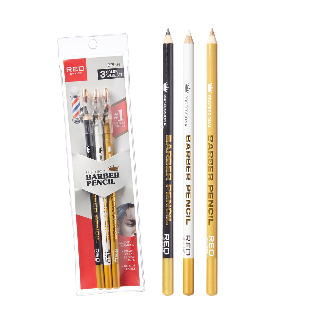 Barber Pencil Hairline Edge Liner Set With Built-In Sharpener__Assorted Color