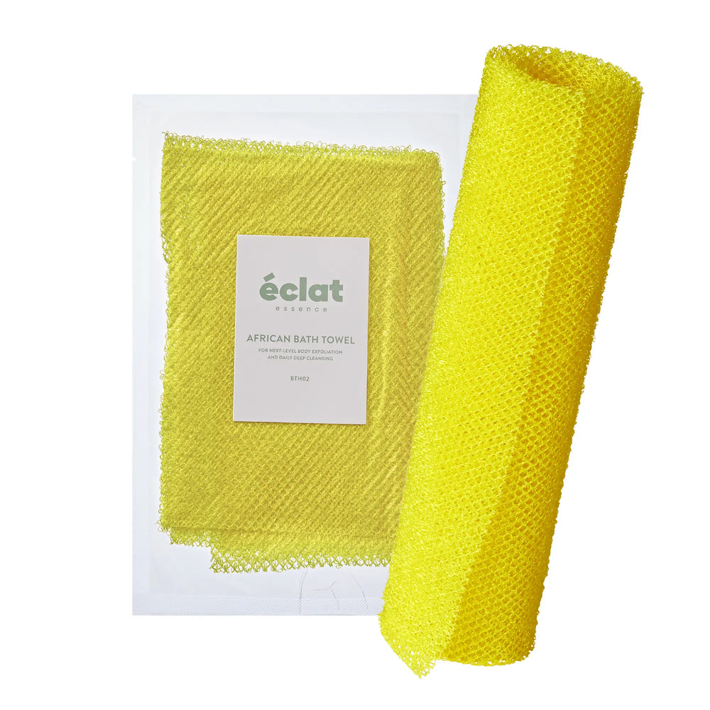 African Bath Net Long Sponge – 1pc/ 3pcs Exfoliating Skin Smoother Shower Body Scrubber__Yellow