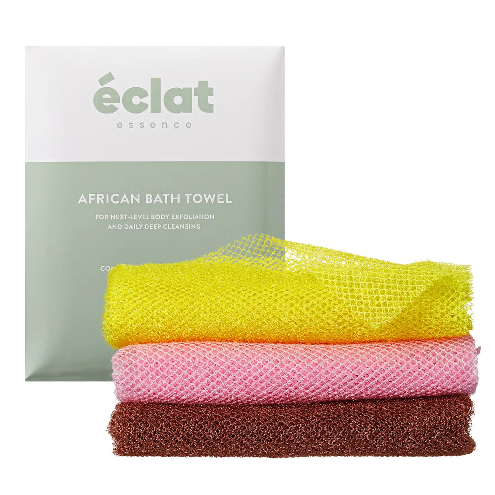 African Bath Net Long Sponge – 1pc/ 3pcs Exfoliating Skin Smoother Shower Body Scrubber__Yellow/Pink/Brown