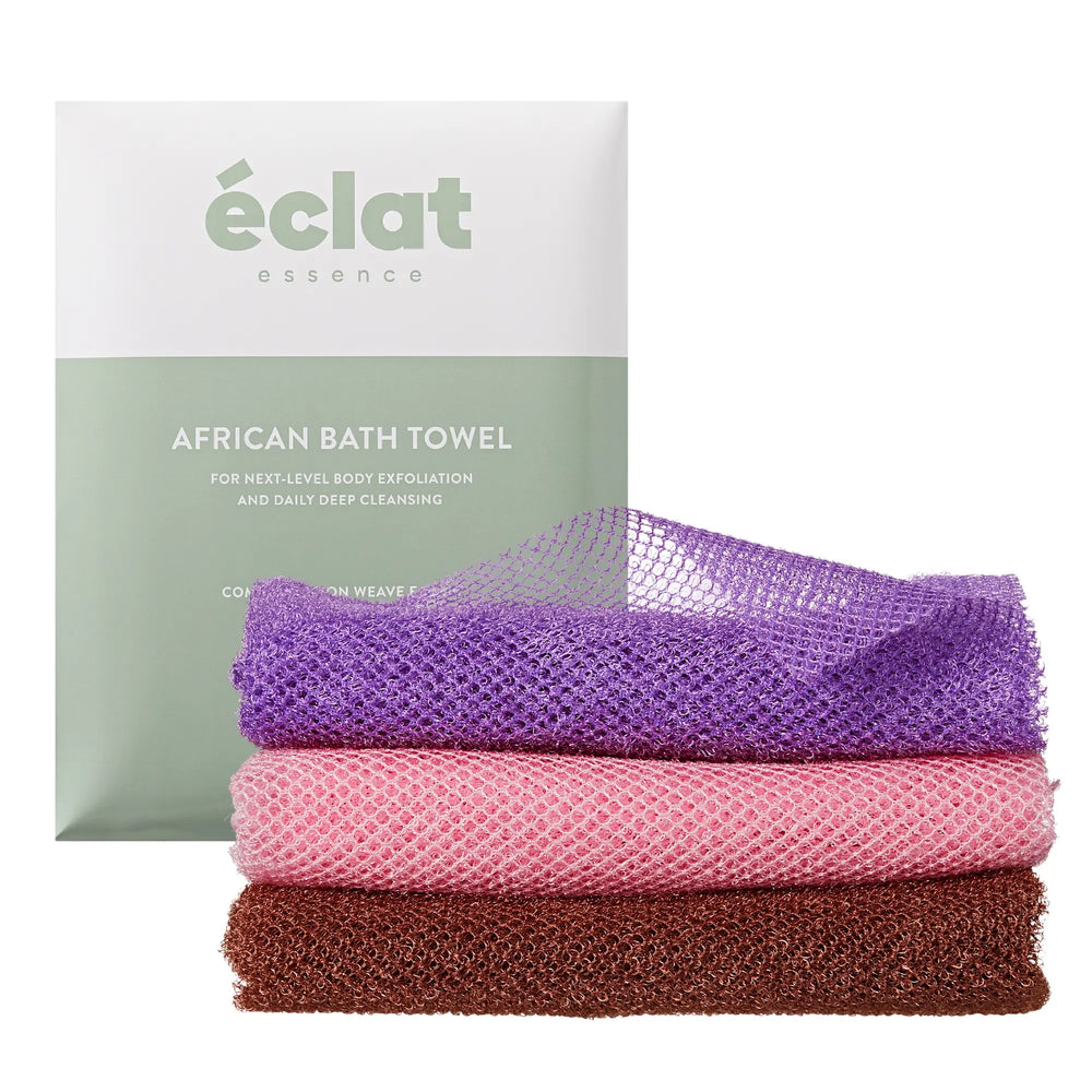 African Bath Net Long Sponge – 1pc/ 3pcs Exfoliating Skin Smoother Shower Body Scrubber__Purple/Pink/Brown
