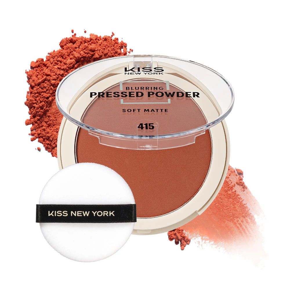 Soft Matte Pressed Powder Lightweight Blurring Setting Powder for Oily & Combination Skin__415-MOCHA