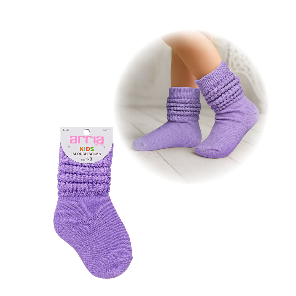 Slouch Socks for Kids (13C–3Y) – Extra-Soft, Breathable__Lilac