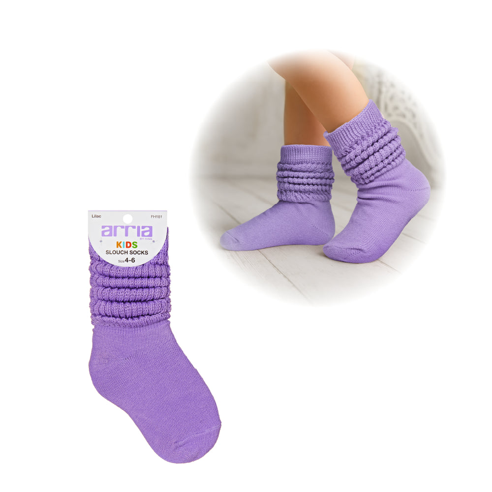 Slouch Socks for Kids (3Y-5Y) – Extra-Soft, Breathable__Lilac