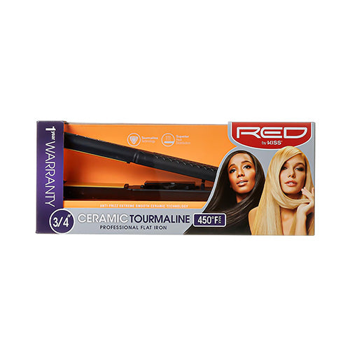 RED by KISS Ceramic Tourmaline Flat Iron 0.75
