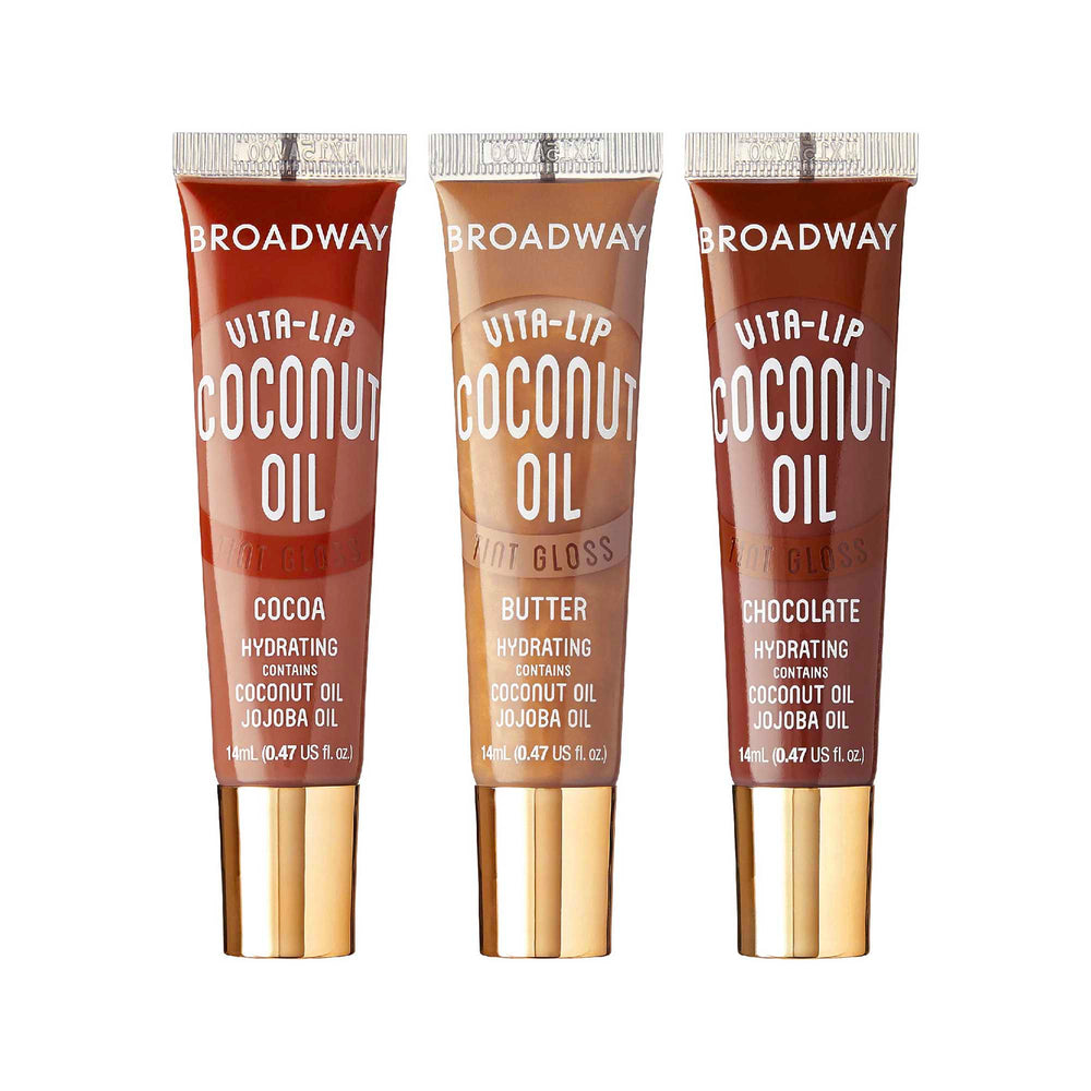 Broadway Vita-Lip Tinted Lip Gloss (3-Pack) | High-Shine & Hydrating__3-Pack Earth Tones