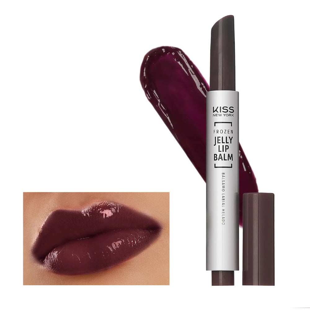 Frozen Jelly Lip Balm Pen - High Shine Lip Gloss for Sheer Tint__Burgundy