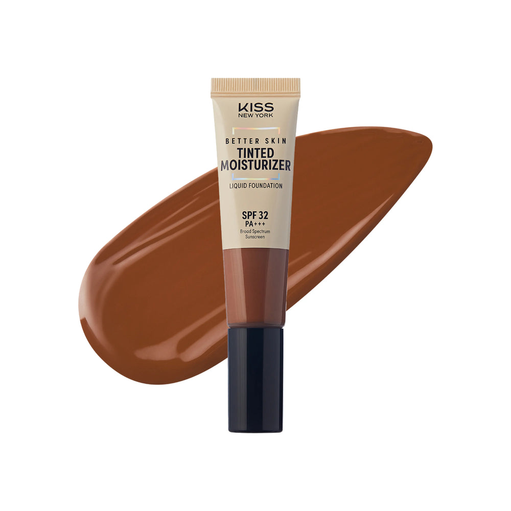 Hydrating Tinted Moisturizer SPF 32 PA+++ Buildable Coverage for Deep Skin Tones, 12H Wear__415 Mocha (Deep-Cool Undertone)