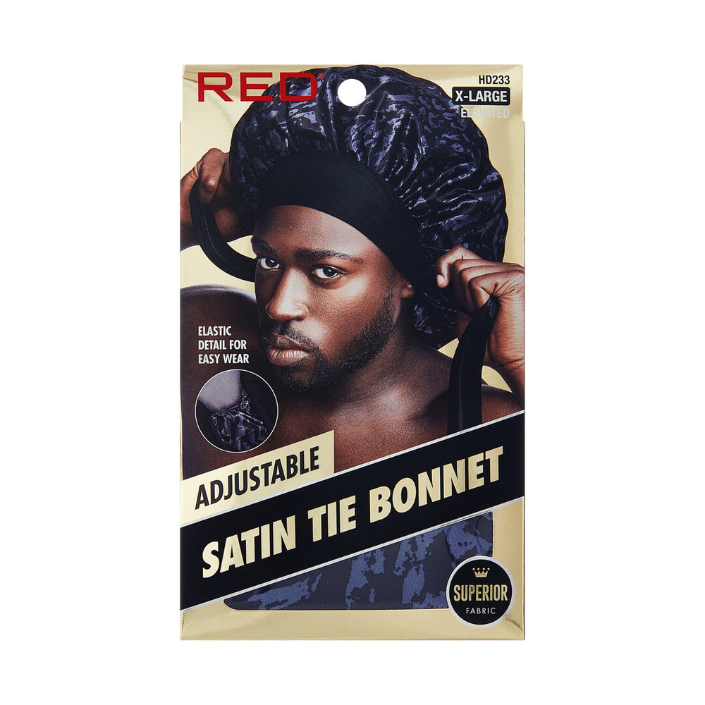 Adjustable Satin Tie Bonnet Sleep Cap for Braids, Locs & Natural Hair X-Large & Braid Sizes__Elevated