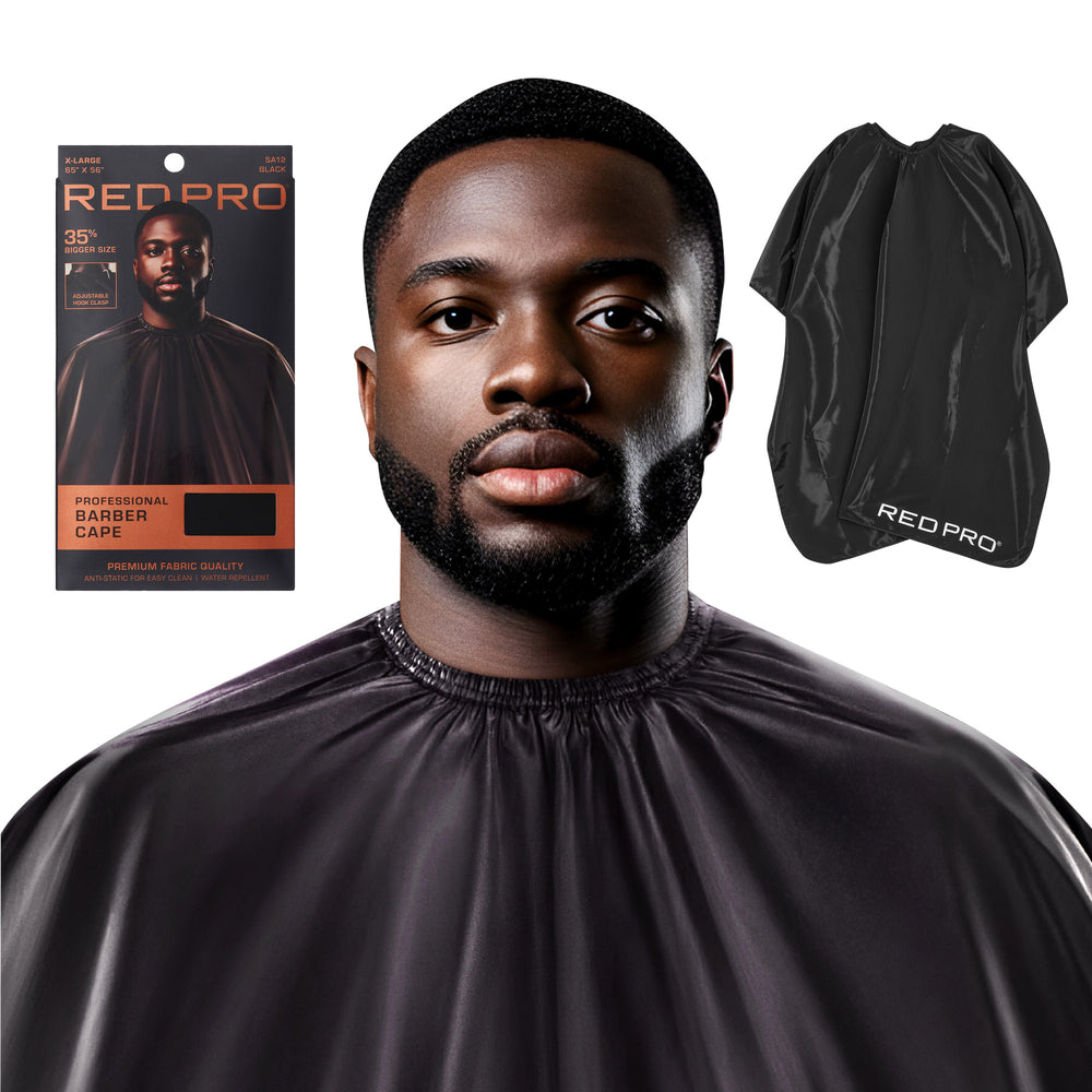 Professional Barber Cape – Extra Large, Water-Resistant & Anti-Static__Black