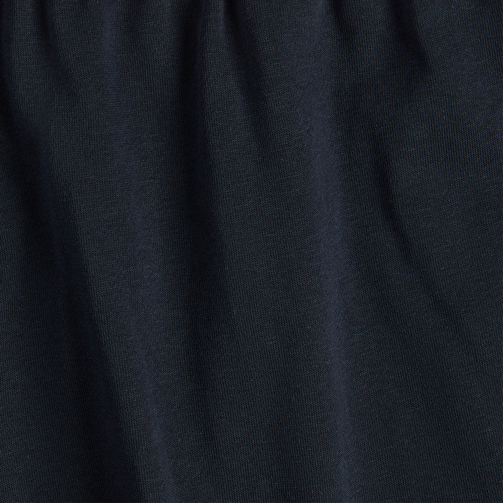 Cozy French Terry Convertible Relaxed Sweat Shorts__Black