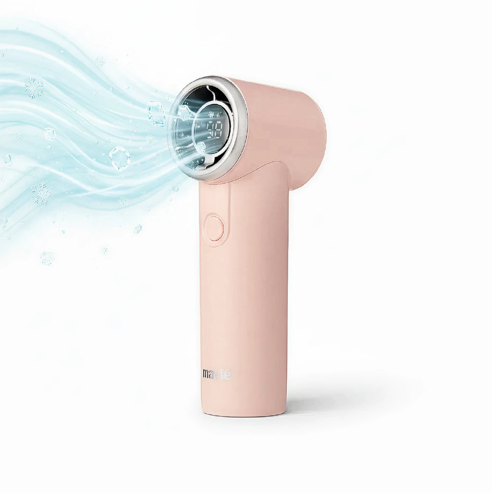 Ultra Mini Portable Fan, Powerful Pocket-Sized Handheld Fan, Rechargeable Personal Fan with 5 Speeds, LED Display, Long Battery Life for Travel & Makeup__Pink