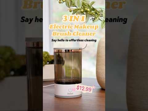 Load video: éclat Electric Makeup Brush Cleaner – Automatic USB Deep Washer for Brushes & Sponges (White)