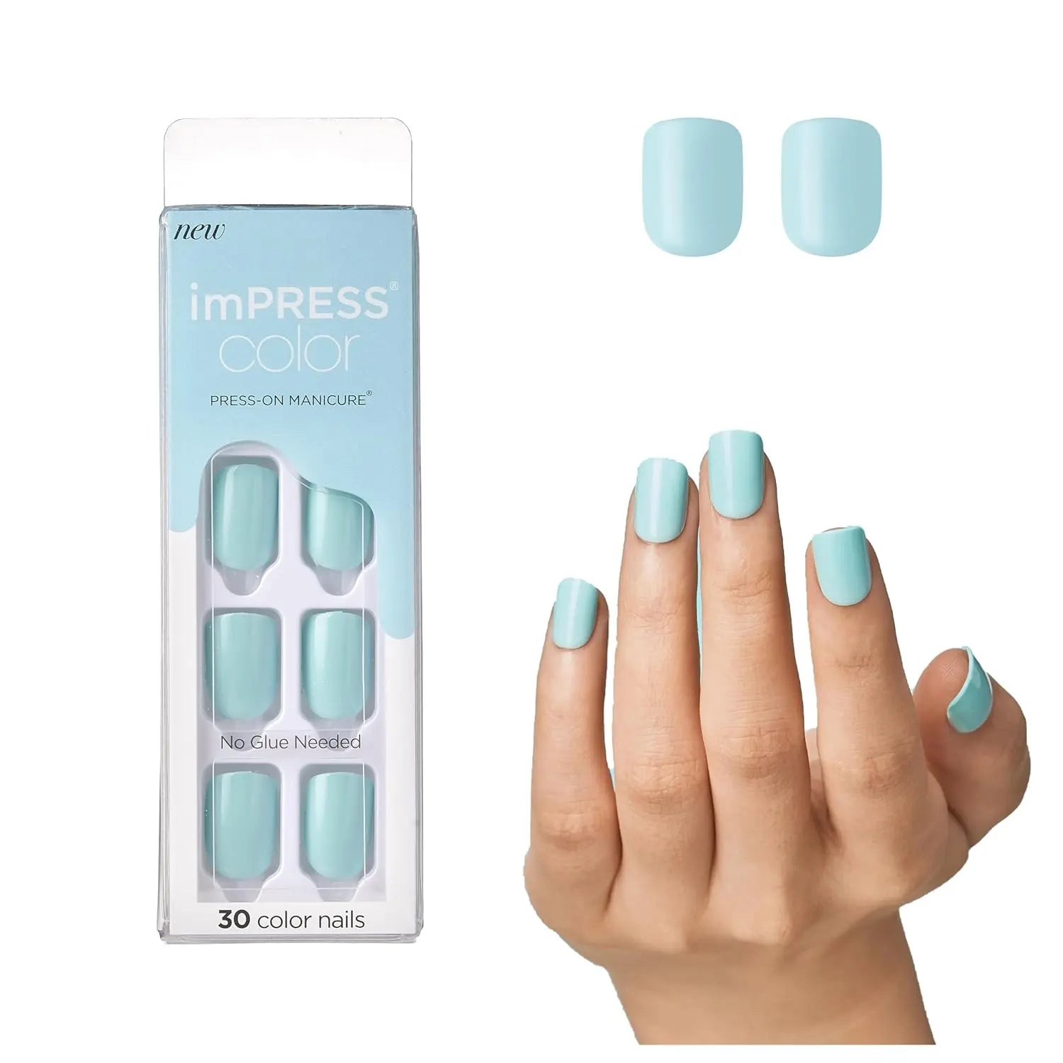 KISS imPRESS Color Press-On Manicure - Mint To Be C