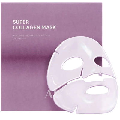 Super Collagen Face Mask (4 sheets) Hydrogel Mask with 1.5oz of Collagen Ampule