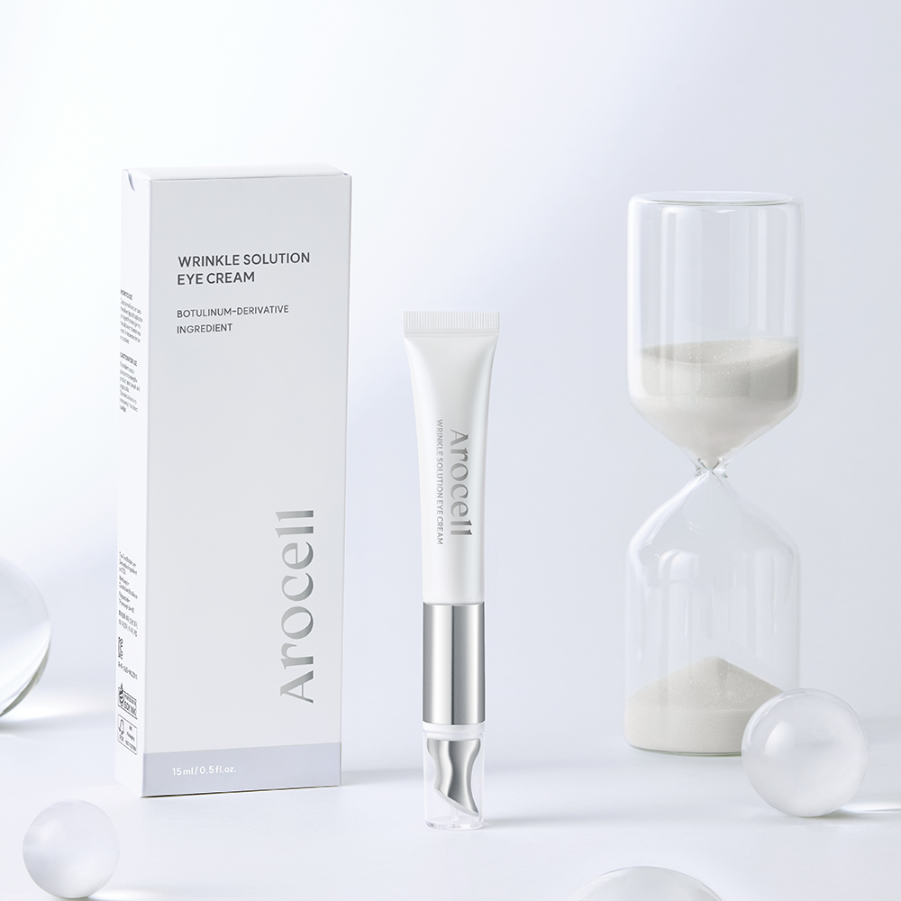 Wrinkle Solution Eye Cream with Galvanic Applicator – Korean Firming & Brightening Eye Treatment (15ml)