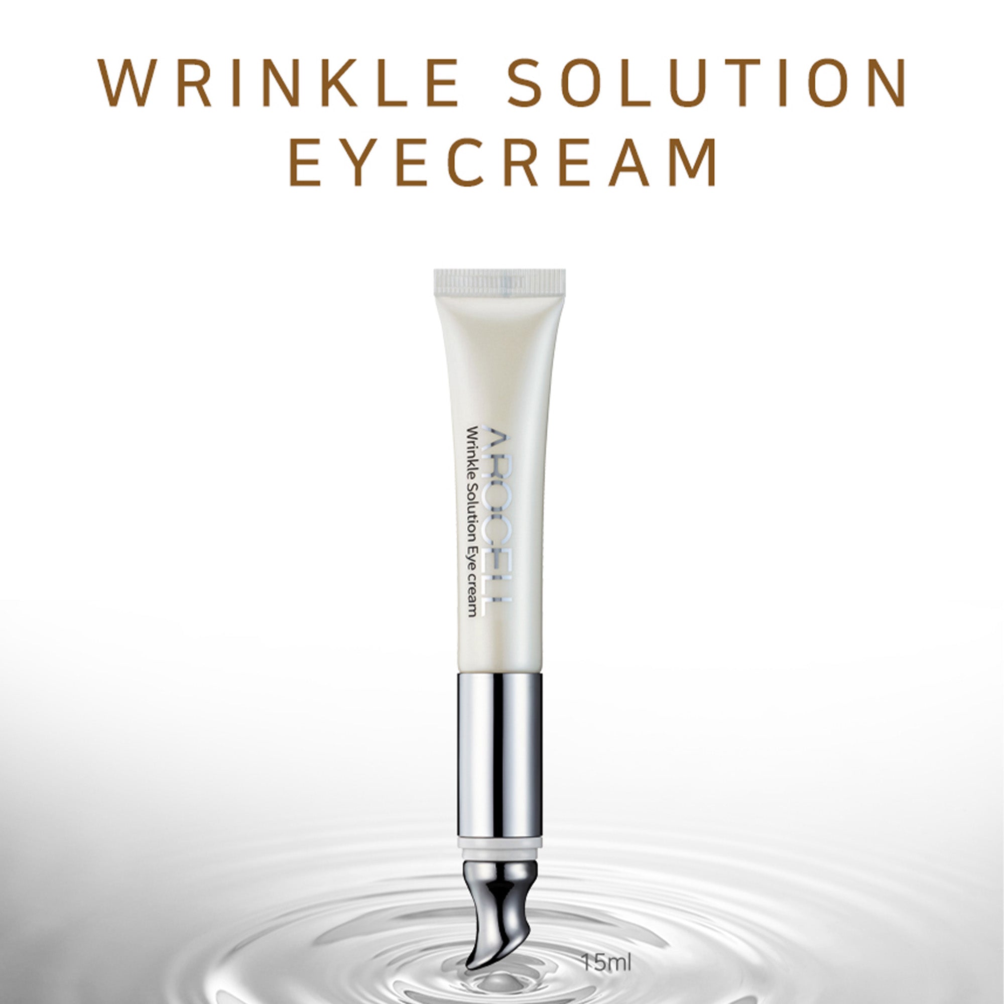 Wrinkle Solution Eye Cream with Galvanic Applicator – Korean Firming & Brightening Eye Treatment (15ml)