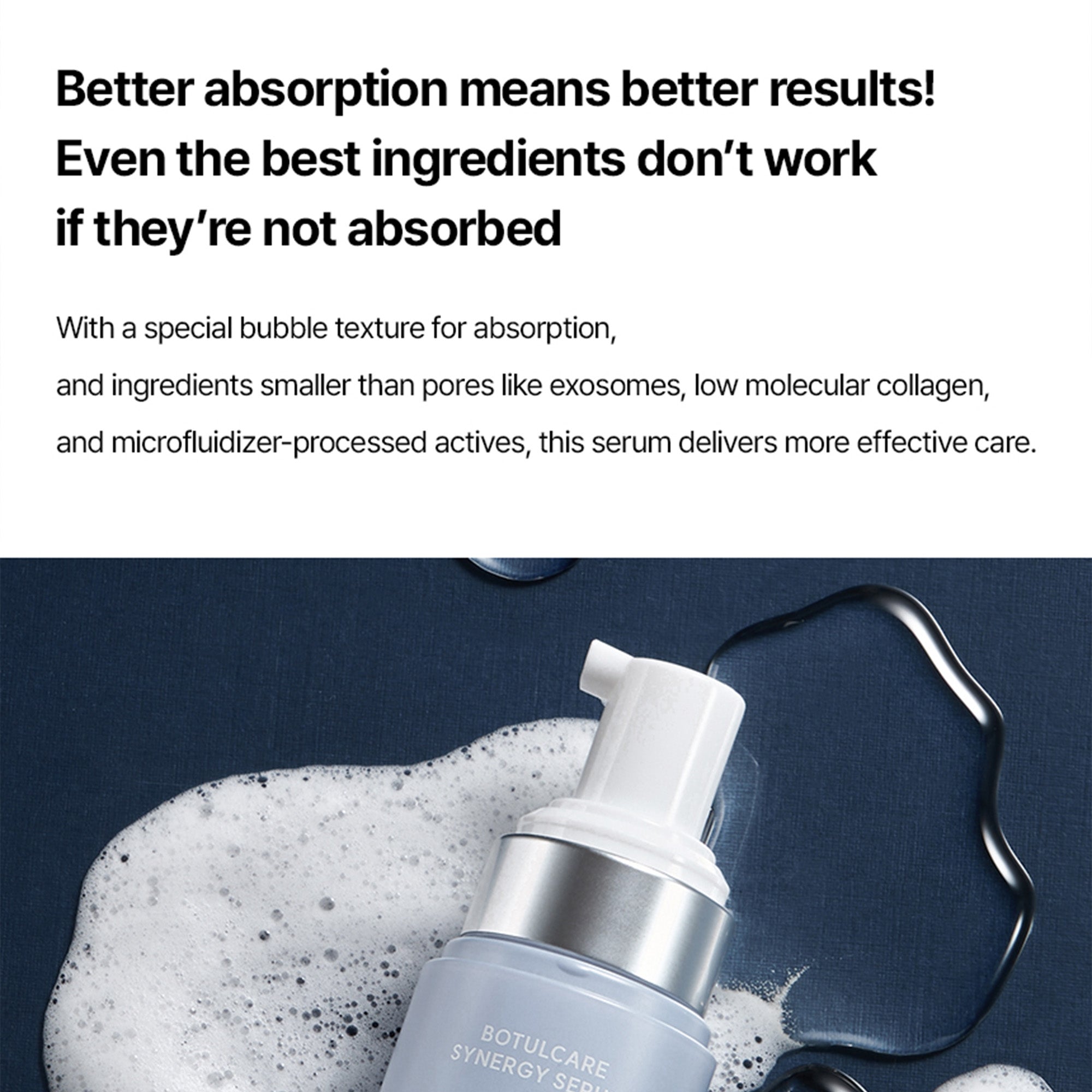 1 Second Absorbing Bubble Serum for Wrinkles, Pores & Skin Firming