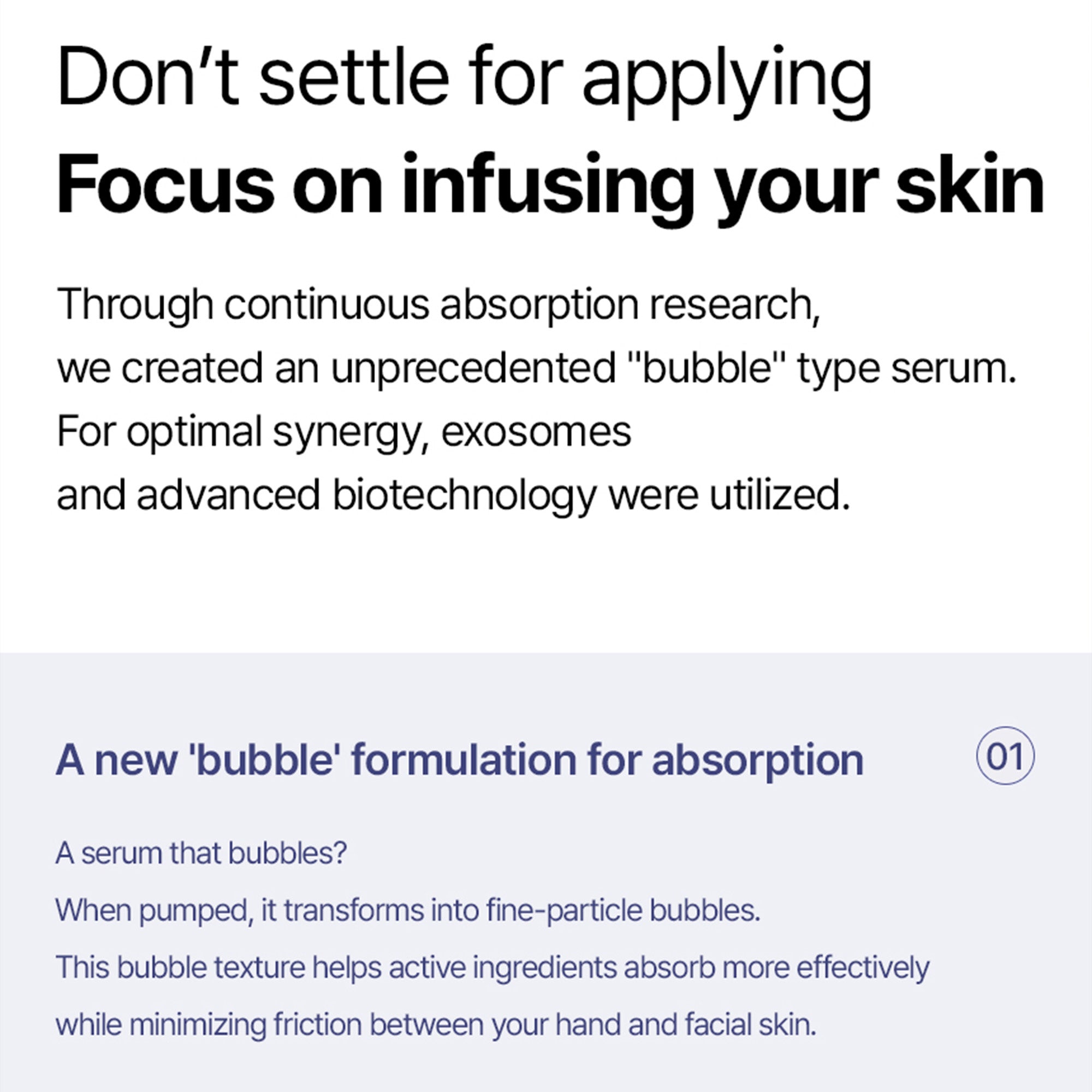 1 Second Absorbing Bubble Serum for Wrinkles, Pores & Skin Firming