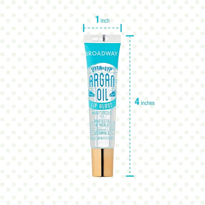Ruby Kisses Broadway Vita-Lip Clear Lip Gloss, Ultra-Hydrating & Soothing Formula with Vitamins, High-Shine Non-Sticky Finish Lip Balm with Mint, Rosehip, Coconut, Mango, Argan, Honey, Shea (8 Pack)