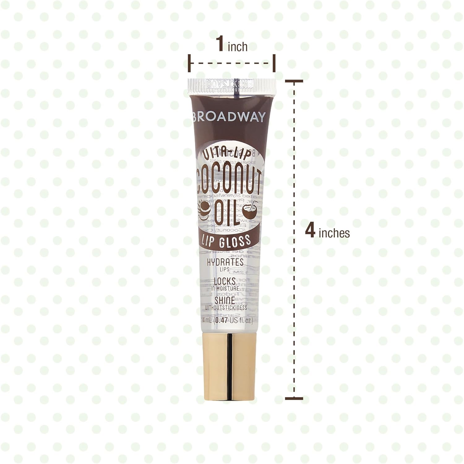Ruby Kisses Broadway Vita-Lip Clear Lip Gloss Ultra-Hydrating & Soothing Formula with Vitamin Oils, High-Shine Non-Sticky Finish Lip Balm with Honey, Argan Oil, Shea, Mango Butter, Cherry, Peach (7 Pack) product view.