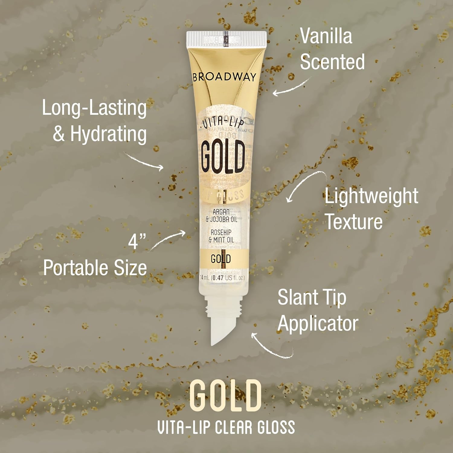 Ruby Kisses Broadway Vita-Lip Clear Lip Gloss, Ultra-Hydrating & Soothing Formula with Vitamins, High-Shine Non-Sticky Finish Lip Balm with Mint, Rosehip, Coconut, Mango, Argan, Honey, Shea (10 Pack)