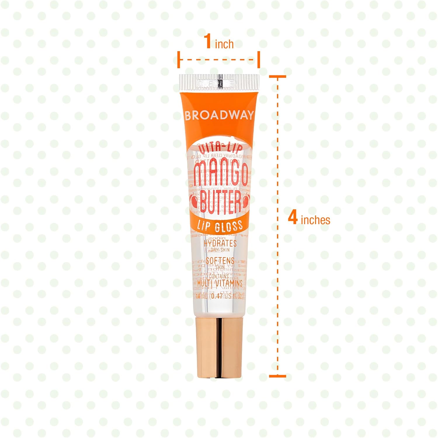 Ruby Kisses Broadway Vita-Lip Clear Lip Gloss, Ultra-Hydrating & Soothing Formula with Vitamins, High-Shine Non-Sticky Finish Lip Balm with Mint, Rosehip, Coconut, Mango, Argan, Honey, Shea (10 Pack)