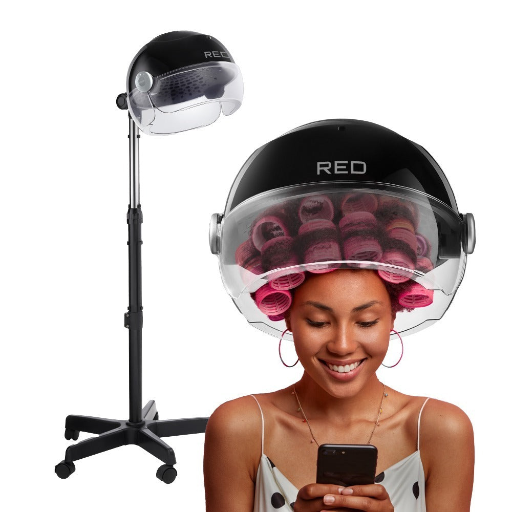RED by KISS 3000 Ceramic Stand Hood Hair Dryer Adjustable Height 3 RED by KISS 3000 Ceramic Stand Hood Hair Dryer Adjustable Height 3