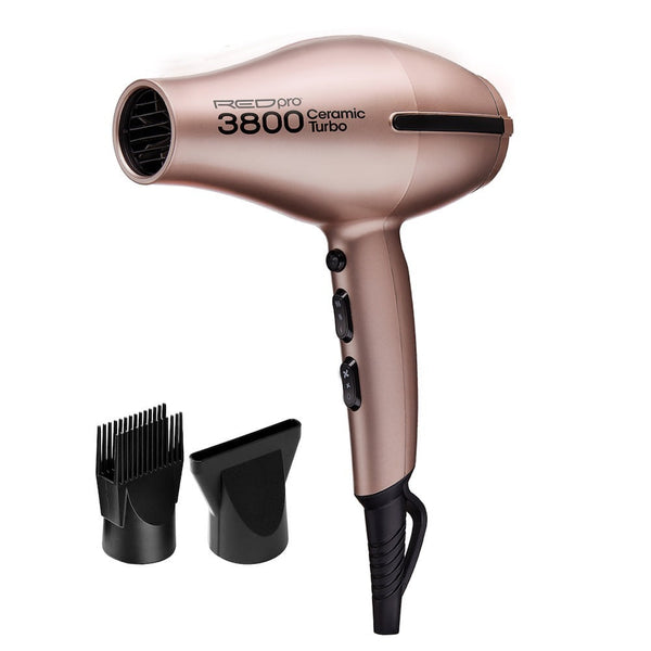 RED PRO 3800 Ceramic Turbo Hair Dryer 2 Styling Attachments – Ivy