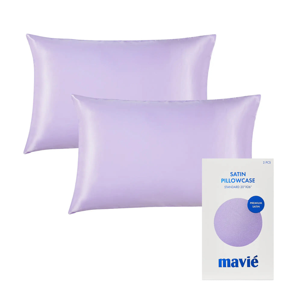 Satin Pillowcase Set of 2 – Standard Size 20” x 26”__Lavendar