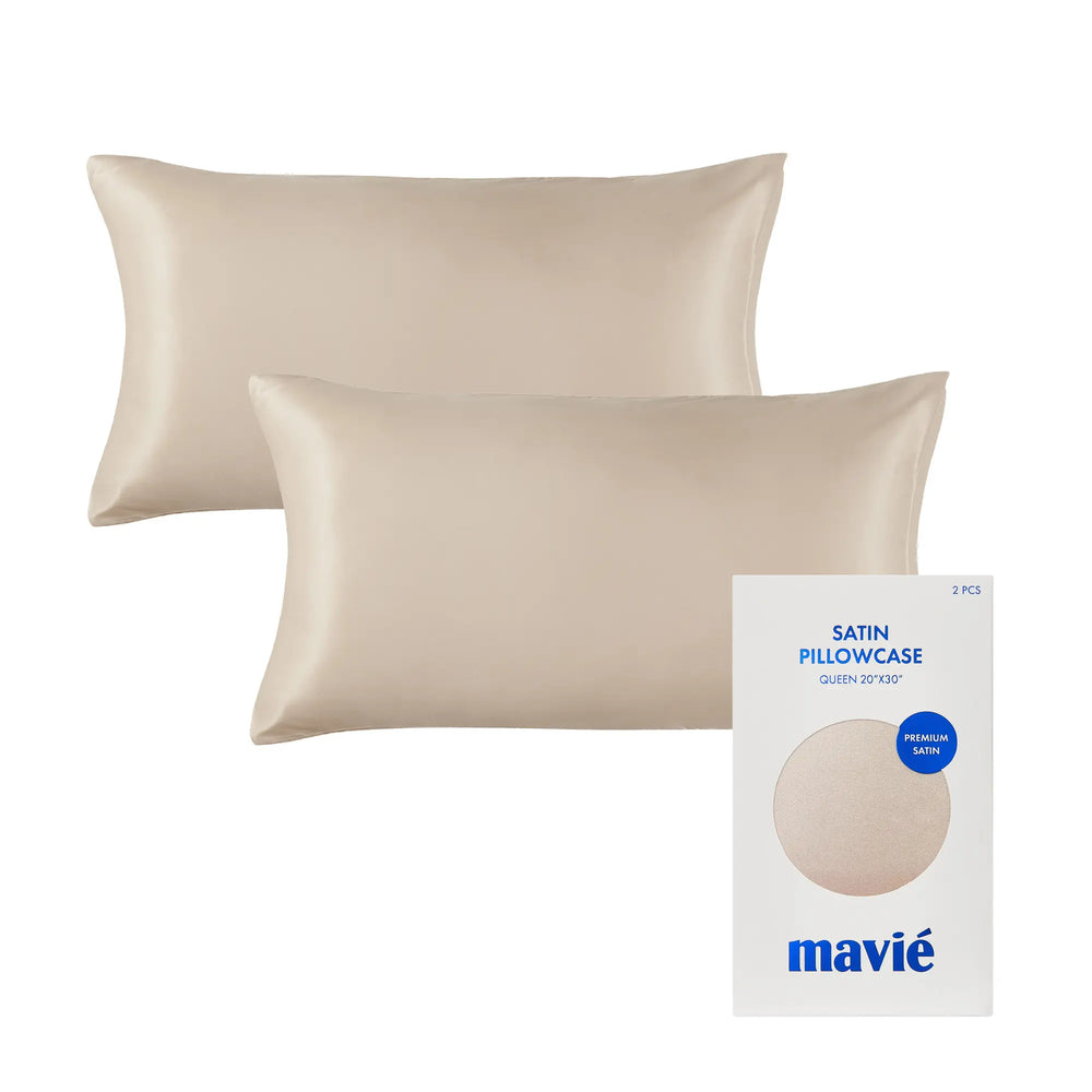 Satin Pillowcase Set of 2 – Queen Size 20" x 30"__Taupe