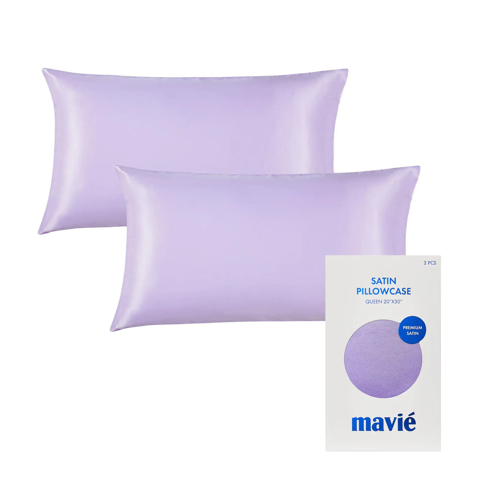 Satin Pillowcase Set of 2 – Queen Size 20" x 30"__Lavendar