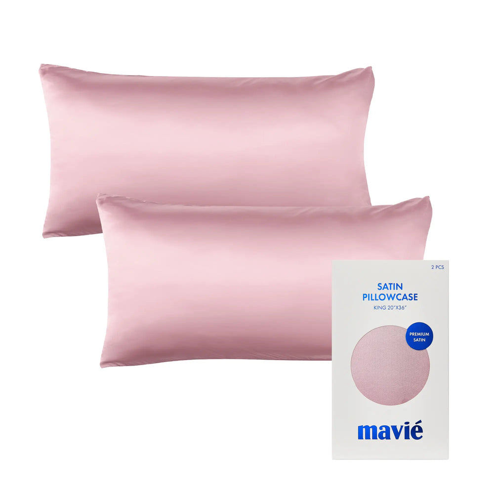 Satin Pillowcase Set of 2 – King Size 20" x 36"__Pink