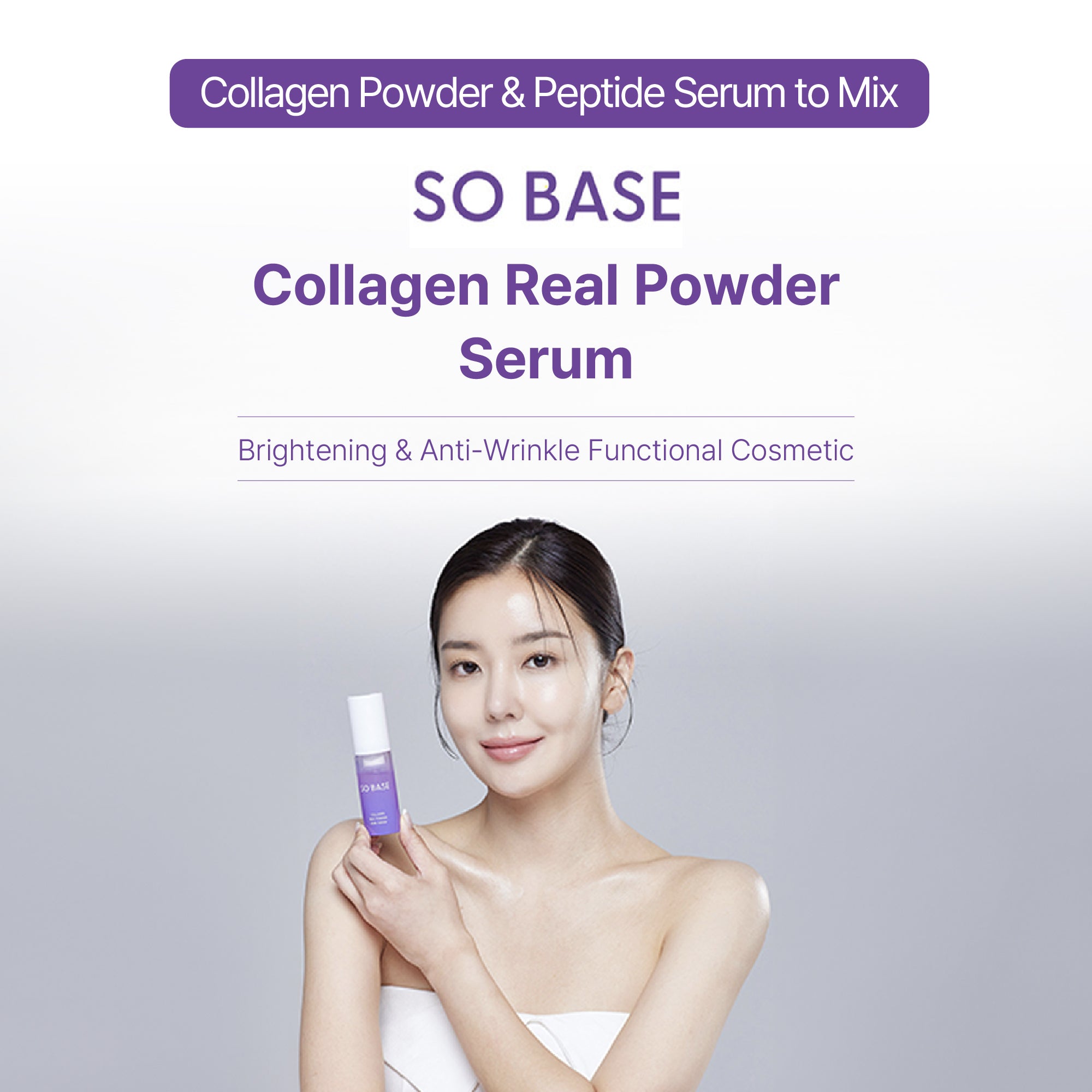 100% Pure Collagen Powder Serum - Instant Face Lift & Wrinkle Filler Glow for Sagging Skin