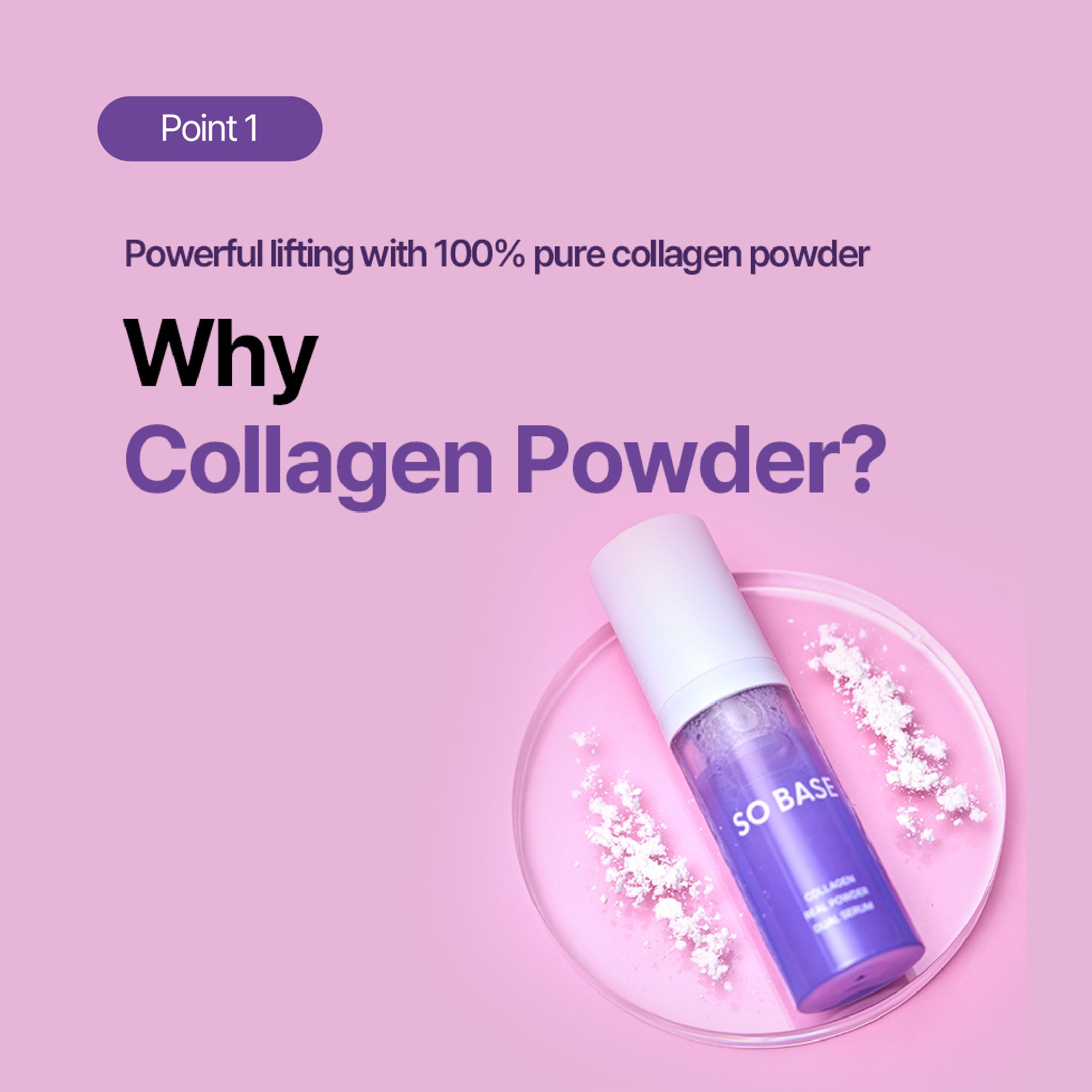 100% Pure Collagen Powder Serum - Instant Face Lift & Wrinkle Filler Glow for Sagging Skin