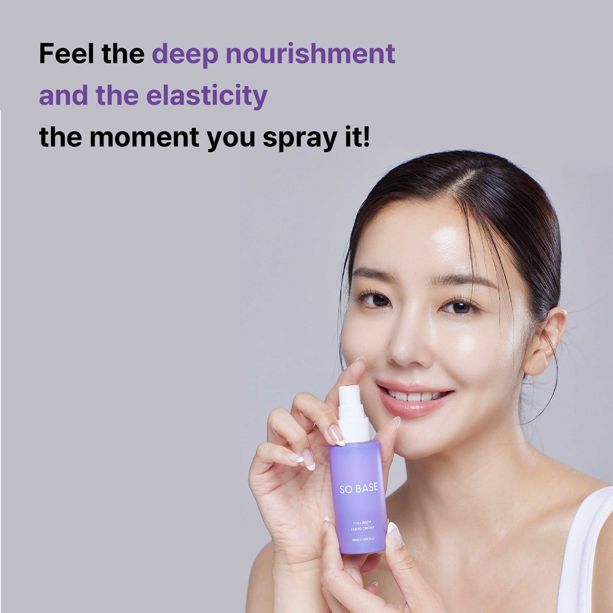 SOBASE Collagen Liquid Cream Spray-On Double Layer Moisturizer for Glass Skin