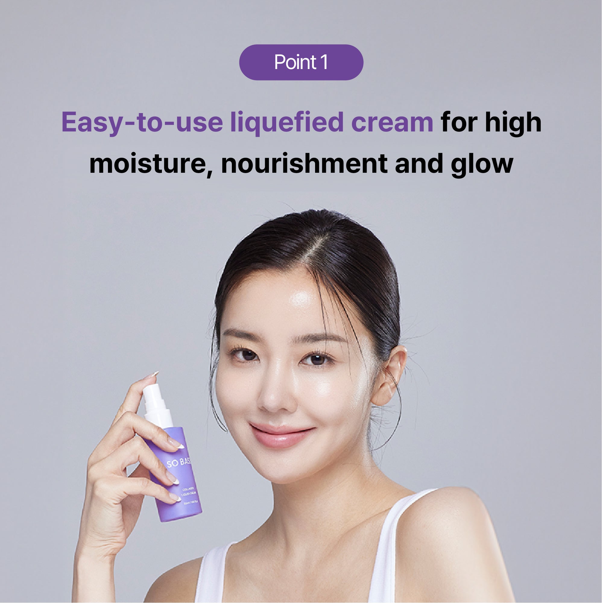 SOBASE Collagen Liquid Cream Spray-On Double Layer Moisturizer for Glass Skin