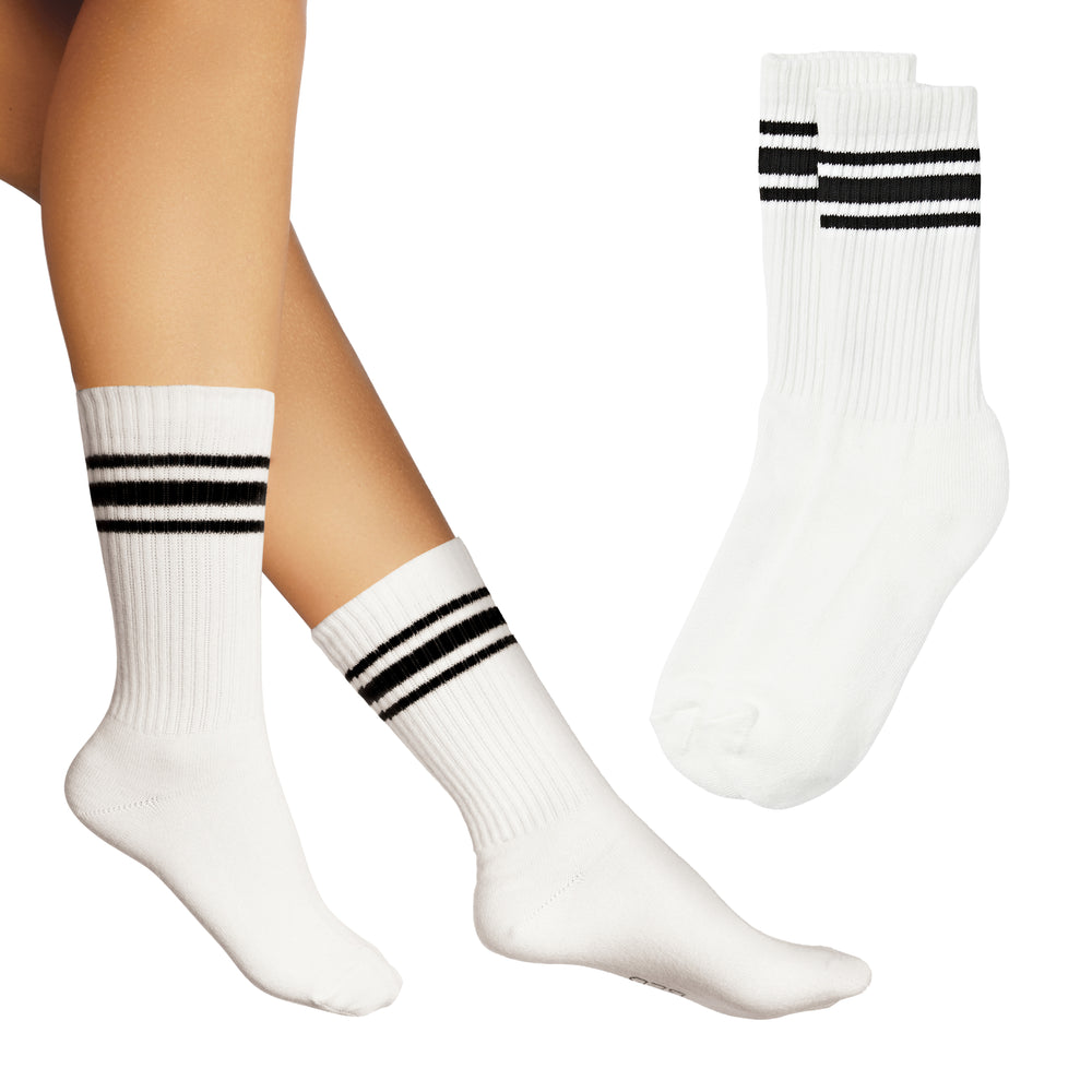 Premium Cushioned Crew Socks - Everyday Cotton Blend__White